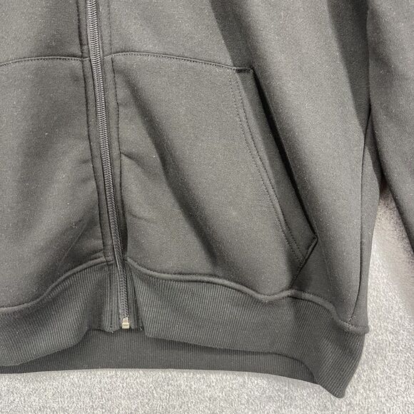 True Religion Full Zip Hoodie Mens Medium Black Gold Big logo Sweatshirt - Picture 6 of 16